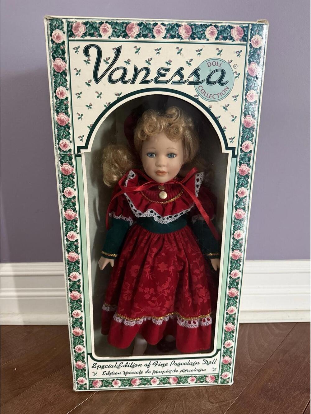 Vanessa Porcelain Doll Collection 1996 Series with Certificate of Authenticity